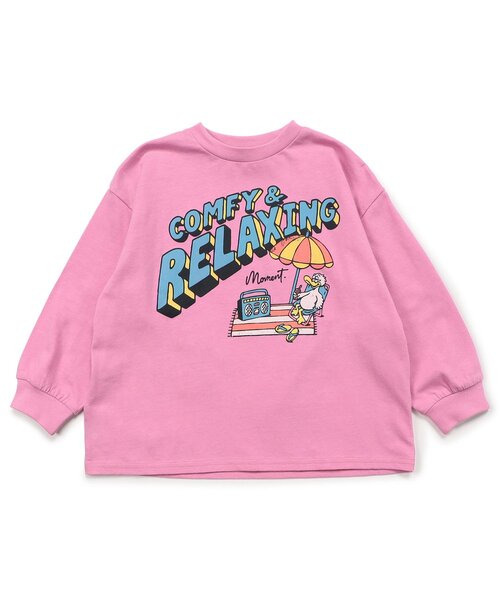 BREEZE(ブリーズ)の「【WEB限定/ジュニア対応】グラフィックバリエーション長袖Tシャツ(Tシャツ/カットソー・キッズ・オレンジ/ミント/ネイビー/ベージュ/チャコール/イエロー/サックスブルー/ピンク/オフホワイト/グレー・140/110/100/130/120/150/90)」の12枚目の写真