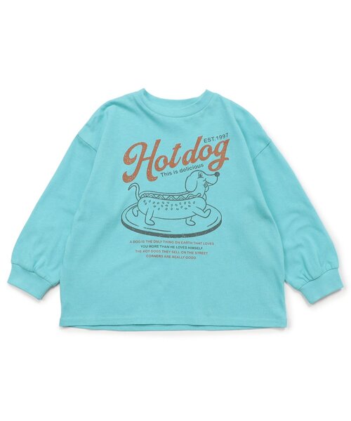 BREEZE(ブリーズ)の「【WEB限定/ジュニア対応】グラフィックバリエーション長袖Tシャツ(Tシャツ/カットソー・キッズ・オレンジ/ミント/ネイビー/ベージュ/チャコール/イエロー/サックスブルー/ピンク/オフホワイト/グレー・140/110/100/130/120/150/90)」の11枚目の写真
