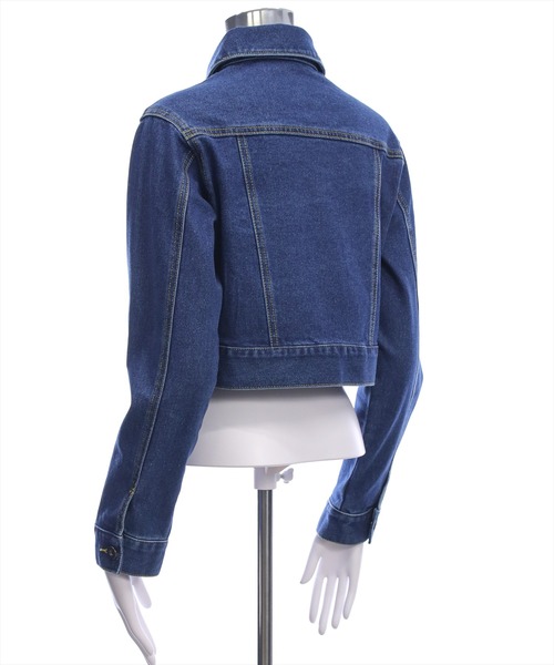 CLEAR BASIC（クリアベーシック）の「ショート丈デニムジャケット［大人 カジュアル 着回し力抜群］≪AW新作≫（デニムジャケット・レディース・ブラック/ブルー・F）」の10枚目の写真