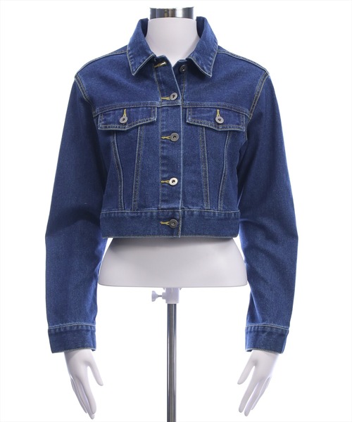 CLEAR BASIC（クリアベーシック）の「ショート丈デニムジャケット［大人 カジュアル 着回し力抜群］≪AW新作≫（デニムジャケット・レディース・ブラック/ブルー・F）」の16枚目の写真