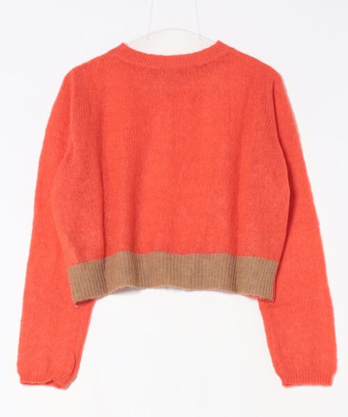 Scrap Book（スクラップブック）の「【CYAN TOKYO】ウールモヘア配色ショートPO（ニット/セーター・レディース・オレンジ/ブルー/グレー・FREE）」の14枚目の写真