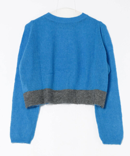 Scrap Book（スクラップブック）の「【CYAN TOKYO】ウールモヘア配色ショートPO（ニット/セーター・レディース・オレンジ/ブルー/グレー・FREE）」の16枚目の写真