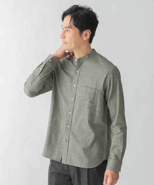 URBAN RESEARCH ROSSO MEN(アーバンリサーチロッソメン)の「『抗菌 / 防臭』『XXLサイズあり』ハイパフォーマンスフランネルバンドカラーシャツ(シャツ/ブラウス・メンズ・ボルドー/ネイビー/ブルー系その他/チェック/グリーン系その他/アイボリー/ブラック/カーキ/ブラウン系その他/グレー・SMALL/MEDIUM/LARGE/X-LARGE/XX-LARGE)」の6枚目の写真