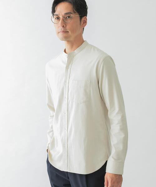 URBAN RESEARCH ROSSO MEN(アーバンリサーチロッソメン)の「『抗菌 / 防臭』『XXLサイズあり』ハイパフォーマンスフランネルバンドカラーシャツ(シャツ/ブラウス・メンズ・ボルドー/ネイビー/ブルー系その他/チェック/グリーン系その他/アイボリー/ブラック/カーキ/ブラウン系その他/グレー・SMALL/MEDIUM/LARGE/X-LARGE/XX-LARGE)」の13枚目の写真