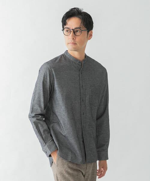 URBAN RESEARCH ROSSO MEN（アーバンリサーチロッソメン）の「『抗菌 / 防臭』『XXLサイズあり』ハイパフォーマンスフランネルバンドカラーシャツ（シャツ/ブラウス・メンズ・ボルドー/ネイビー/ブルー系その他/チェック/グリーン系その他/アイボリー/ブラック/カーキ/ブラウン系その他/グレー・SMALL/MEDIUM/LARGE/X-LARGE/XX-LARGE）」の18枚目の写真