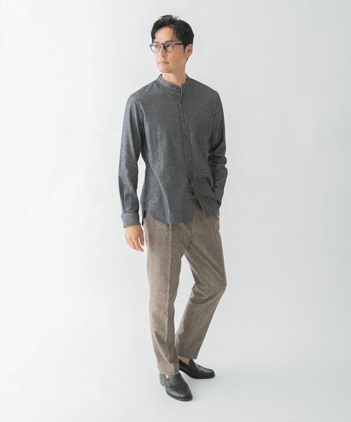 URBAN RESEARCH ROSSO MEN(アーバンリサーチロッソメン)の「『抗菌 / 防臭』『XXLサイズあり』ハイパフォーマンスフランネルバンドカラーシャツ(シャツ/ブラウス・メンズ・ボルドー/ネイビー/ブルー系その他/チェック/グリーン系その他/アイボリー/ブラック/カーキ/ブラウン系その他/グレー・SMALL/MEDIUM/LARGE/X-LARGE/XX-LARGE)」の11枚目の写真