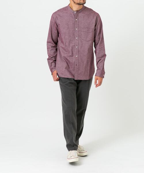 URBAN RESEARCH ROSSO MEN(アーバンリサーチロッソメン)の「『抗菌 / 防臭』『XXLサイズあり』ハイパフォーマンスフランネルバンドカラーシャツ(シャツ/ブラウス・メンズ・ボルドー/ネイビー/ブルー系その他/チェック/グリーン系その他/アイボリー/ブラック/カーキ/ブラウン系その他/グレー・SMALL/MEDIUM/LARGE/X-LARGE/XX-LARGE)」の16枚目の写真