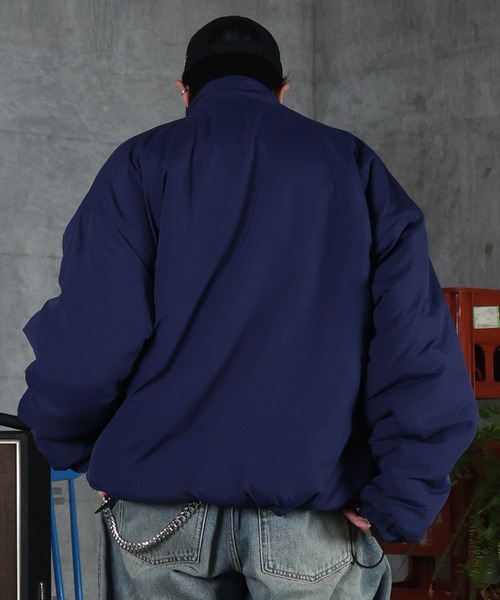 ILL'S(イルズ)の「2WAY リバーシブル ナイロン ドローコード ボアブルゾン メンズ レディース ユニセックス(ブルゾン・メンズ・ブラック/ブラック系その他/グレー/ネイビー・M/L)」の21枚目の写真