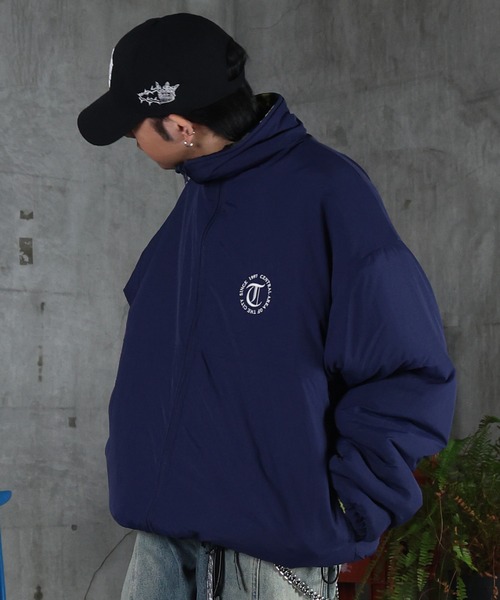 ILL'S(イルズ)の「2WAY リバーシブル ナイロン ドローコード ボアブルゾン メンズ レディース ユニセックス(ブルゾン・メンズ・ブラック/ブラック系その他/グレー/ネイビー・M/L)」の19枚目の写真