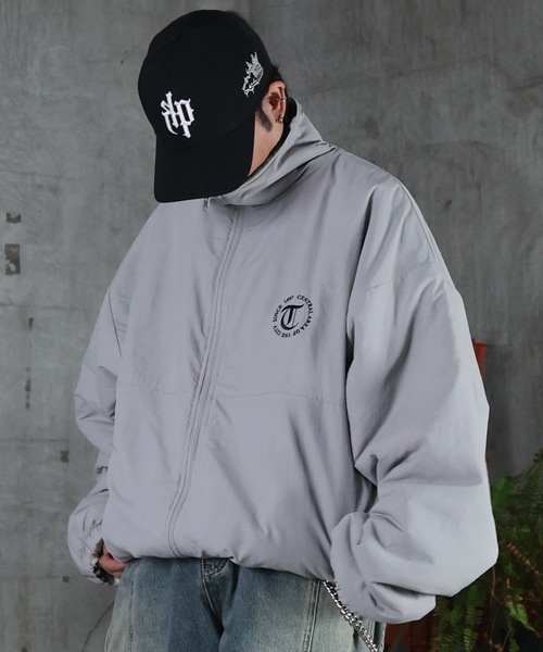 ILL'S(イルズ)の「2WAY リバーシブル ナイロン ドローコード ボアブルゾン メンズ レディース ユニセックス(ブルゾン・メンズ・ブラック/ブラック系その他/グレー/ネイビー・M/L)」の12枚目の写真