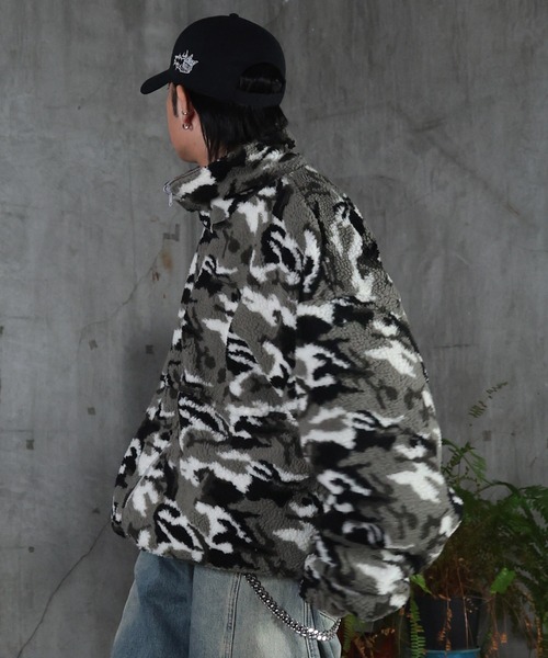 ILL'S(イルズ)の「2WAY リバーシブル ナイロン ドローコード ボアブルゾン メンズ レディース ユニセックス(ブルゾン・メンズ・ブラック/ブラック系その他/グレー/ネイビー・M/L)」の16枚目の写真