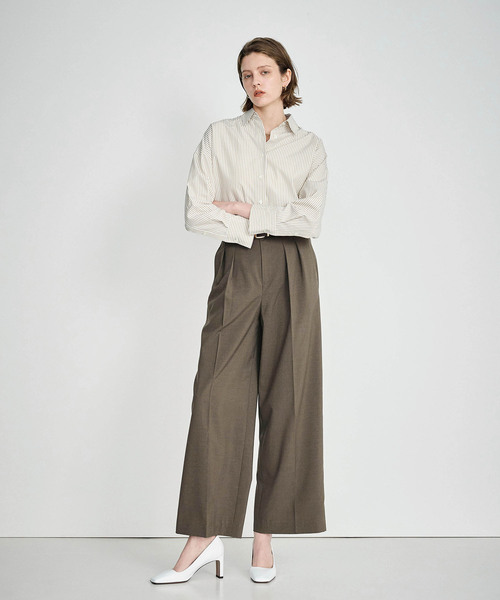 N.O.R.C（ノーク）の「コンフォータブルシャツ（シャツ/ブラウス・レディース・ベージュ系/オフホワイト/ブルー/ネイビー系/ピンク/ストライプ/サックスブルー・フリー）」の9枚目の写真