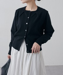 Lui's | 襟タックデザインウール混カーディガン(カーディガン/ボレロ)