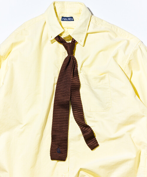 NAUTICA（ノーティカ）の「NAUTICA/ノーティカ ヴィンテージライク シルク ニットタイ（ネクタイ・メンズ・ブラック/ネイビー/ブラウン/ブルー/グリーン・ﾌﾘ-）」の2枚目の写真