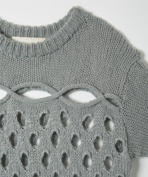 leinwande（ラインヴァンド）の「Cable&Dot Mohair Sweater（ニット/セーター・レディース・ホワイト/ブラック/グレー・ONE SIZE）」の15枚目の写真