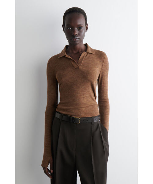 メリノウールポロシャツ（ポロシャツ）｜COS（コス）のファッション