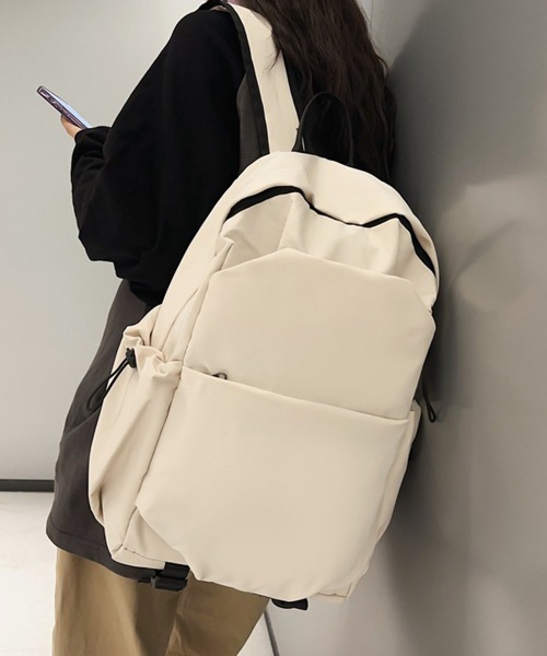 Miniministore(ミニミニストア)の「リュックサック ユニセックス 大容量A4(バックパック/リュック・レディース・ブラック/ベージュ/アイボリー・FREE)」の9枚目の写真