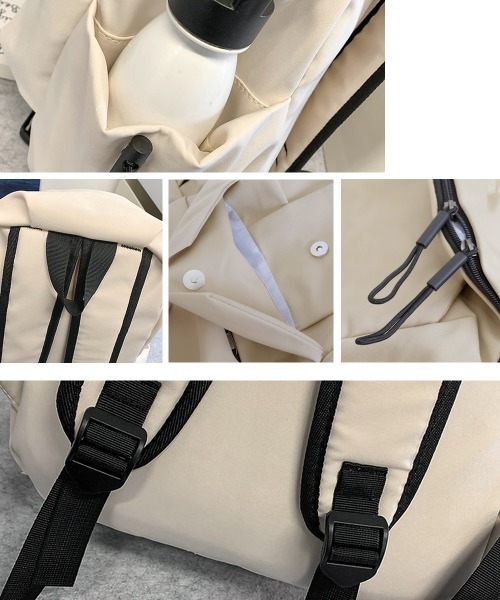 Miniministore(ミニミニストア)の「リュックサック ユニセックス 大容量A4(バックパック/リュック・レディース・ブラック/ベージュ/アイボリー・FREE)」の18枚目の写真
