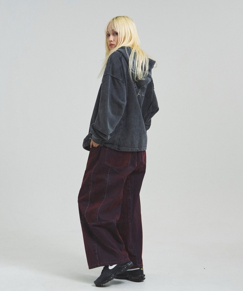 JACKROSE(ジャックローズ)の「B-TRS-Lips&Tongue-ヒョウ柄切替プルパーカー(パーカー・メンズ・ブラック/ブラウン・M/L)」の18枚目の写真