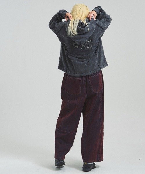 JACKROSE(ジャックローズ)の「B-TRS-Lips&Tongue-ヒョウ柄切替プルパーカー(パーカー・メンズ・ブラック/ブラウン・M/L)」の16枚目の写真