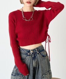 ドロストショートニット