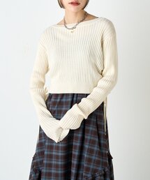 ドロストショートニット