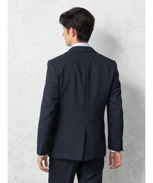 HARUYAMA(ハルヤマ)の「【ロングシーズン/秋冬春】 WEB限定 洗える/ベスト付 3ピース スーツ セットアップ ヘリンボン 防シワ (上下セット)(スーツセット・メンズ・ネイビー・A5/A6/A7/A8/AB4/AB5/AB6/AB7/AB8/BB4/BB5/BB6/BB7/BB8/A4)」の13枚目の写真