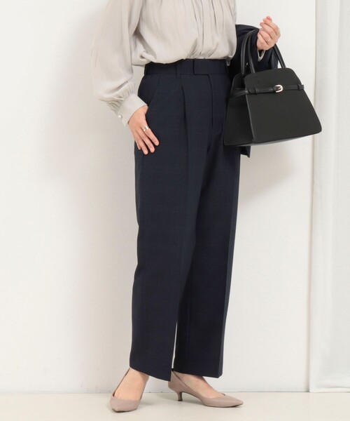 MICO COULIER（ミコクリエ）の「《セットアップ対応》ウールライクウインドペンパンツ（その他パンツ・レディース・ブルー系その他/グレー系その他・38/36）」の4枚目の写真