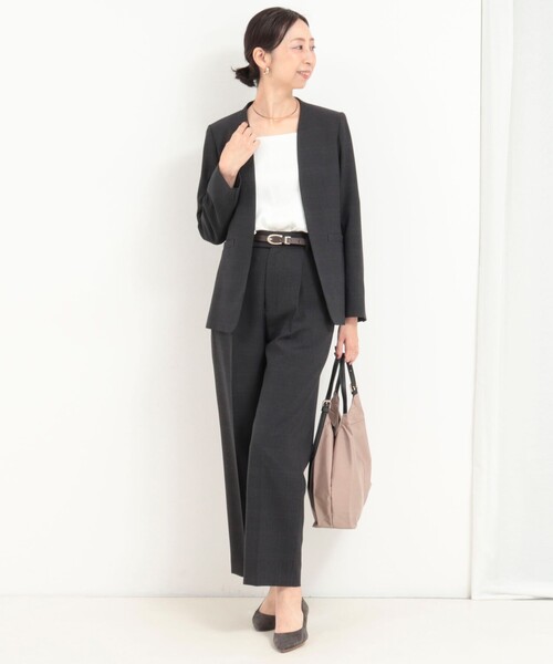 MICO COULIER（ミコクリエ）の「《セットアップ対応》ウールライクウインドペンパンツ（その他パンツ・レディース・ブルー系その他/グレー系その他・38/36）」の15枚目の写真