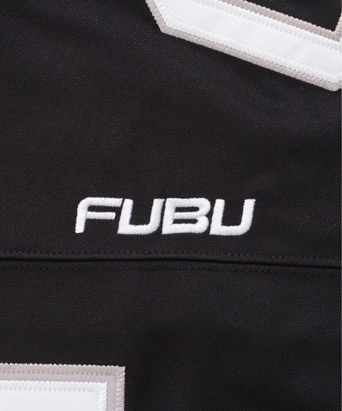 FUBU（ フブ）の「FUBU フブ ブランド ロゴ ナンバー ワッペン Vネック 長袖 ゲームシャツ（Tシャツ/カットソー・メンズ・ホワイト/ブラック/グリーン・XL/L/M/XXL）」の15枚目の写真