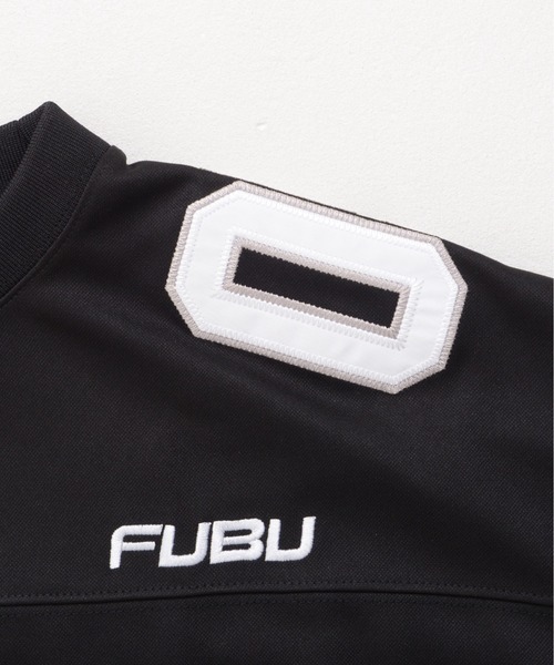 FUBU（ フブ）の「FUBU フブ ブランド ロゴ ナンバー ワッペン Vネック 長袖 ゲームシャツ（Tシャツ/カットソー・メンズ・ホワイト/ブラック/グリーン・XL/L/M/XXL）」の14枚目の写真