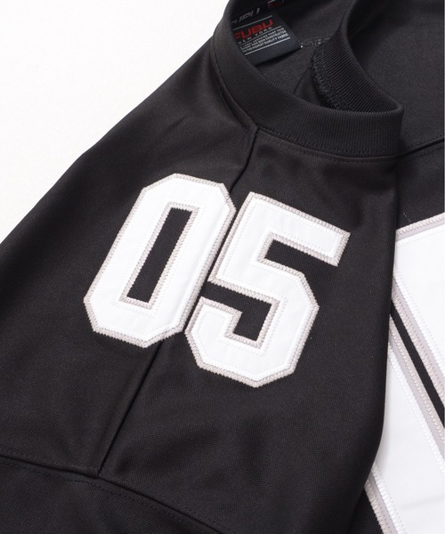 FUBU（ フブ）の「FUBU フブ ブランド ロゴ ナンバー ワッペン Vネック 長袖 ゲームシャツ（Tシャツ/カットソー・メンズ・ホワイト/ブラック/グリーン・XL/L/M/XXL）」の19枚目の写真