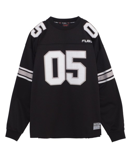 FUBU（ フブ）の「FUBU フブ ブランド ロゴ ナンバー ワッペン Vネック 長袖 ゲームシャツ（Tシャツ/カットソー・メンズ・ホワイト/ブラック/グリーン・XL/L/M/XXL）」の11枚目の写真