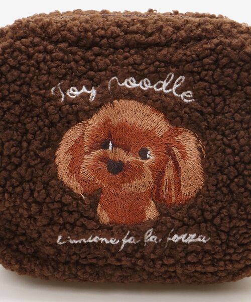 MAJESTIC LEGON（マジェスティックレゴン）の「ボア刺繍ポーチ（ポーチ・レディース・アイボリー/ピンク/ブラウン・FREE）」の18枚目の写真