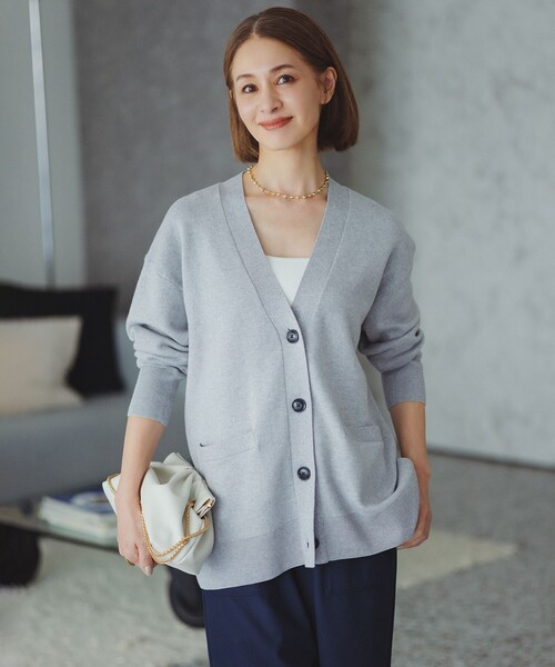 セール】【野呂佳代さん着用】コットンカシミヤニット Vネック