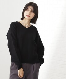 THE SHOP TK （ザ ショップ ティーケー ）の「【すっきりシルエットが叶う】大人のためのVネックニット/毛玉になりにくい/静電気防止/洗濯機OK（ニット/セーター）」