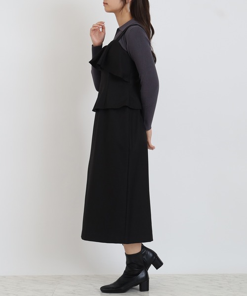 Astoria  Fleure（アストリアフルール）の「ペプラムジャンスカ（ジャンパースカート・レディース・ブラック/ライトグレー・MEDIUM/LARGE）」の10枚目の写真
