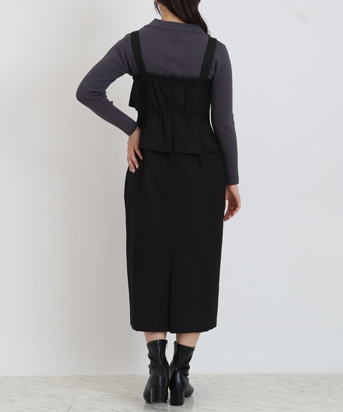 Astoria  Fleure（アストリアフルール）の「ペプラムジャンスカ（ジャンパースカート・レディース・ブラック/ライトグレー・MEDIUM/LARGE）」の11枚目の写真
