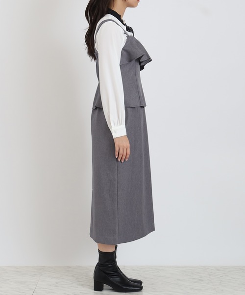 Astoria  Fleure（アストリアフルール）の「ペプラムジャンスカ（ジャンパースカート・レディース・ブラック/ライトグレー・MEDIUM/LARGE）」の16枚目の写真