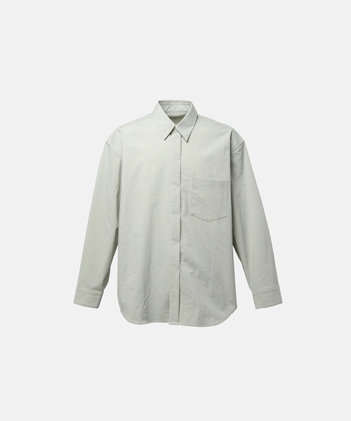 SimplyComplicated（シンプリーコンプリケイテッド）の「FRAME NYLON SHIRT（シャツ/ブラウス・メンズ・ダークブラウン/ブルー・1/2）」の12枚目の写真