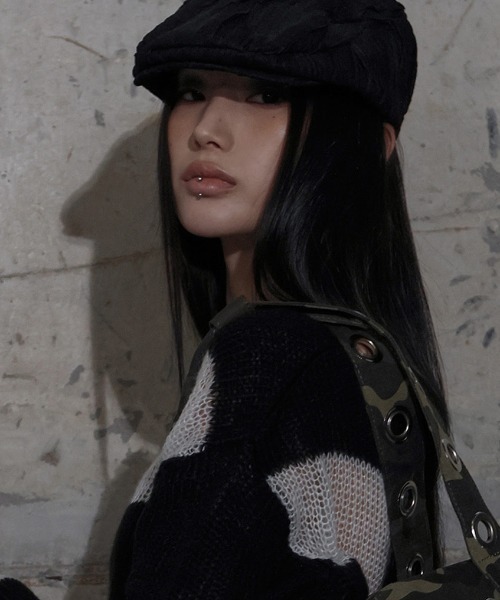 FANCY CLUB(ファンシークラブ)の「A'GEM/9 × .kom 『FANCY CLUB/ファンシークラブ』 LACE BANDING HUNTING CAP/レース バンディング ハンチングキャップ(ハンチング/ベレー帽・レディース・ブラック/ホワイト・FREE)」の7枚目の写真