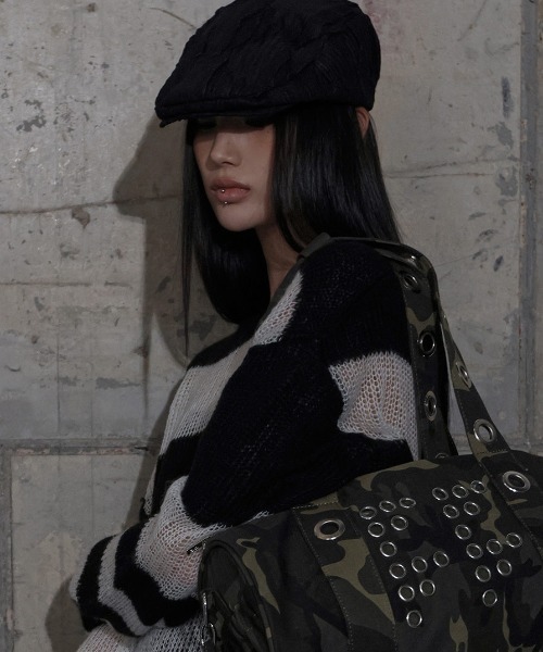 FANCY CLUB(ファンシークラブ)の「A'GEM/9 × .kom 『FANCY CLUB/ファンシークラブ』 LACE BANDING HUNTING CAP/レース バンディング ハンチングキャップ(ハンチング/ベレー帽・レディース・ブラック/ホワイト・FREE)」の8枚目の写真