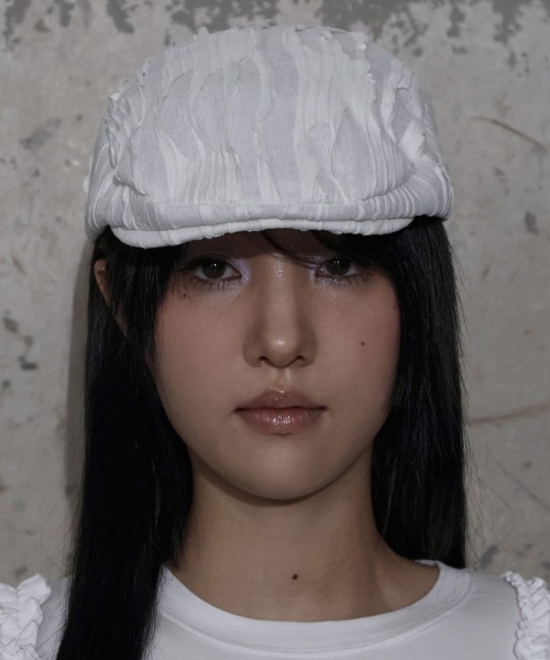 FANCY CLUB(ファンシークラブ)の「A'GEM/9 × .kom 『FANCY CLUB/ファンシークラブ』 LACE BANDING HUNTING CAP/レース バンディング ハンチングキャップ(ハンチング/ベレー帽・レディース・ブラック/ホワイト・FREE)」の5枚目の写真