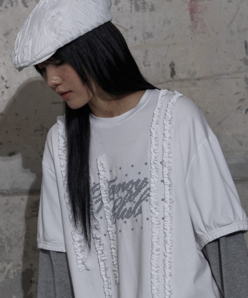 FANCY CLUB(ファンシークラブ)の「A'GEM/9 × .kom 『FANCY CLUB/ファンシークラブ』 LACE BANDING HUNTING CAP/レース バンディング ハンチングキャップ(ハンチング/ベレー帽・レディース・ブラック/ホワイト・FREE)」の4枚目の写真