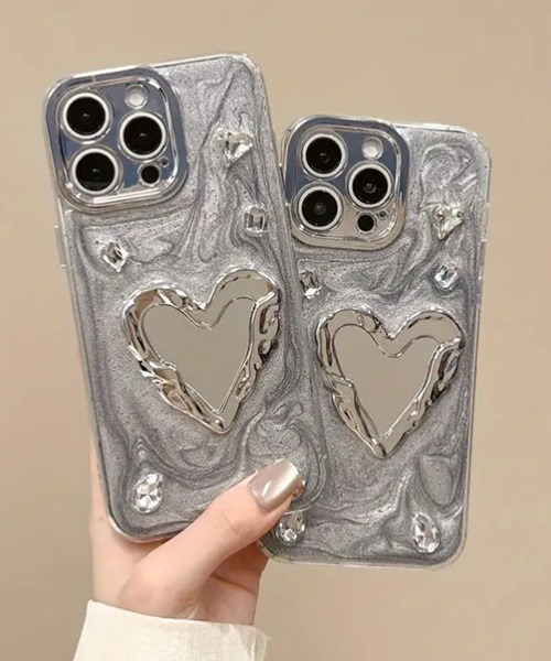Apple iPhone 13 Pro シルバー ケース付き iPhoneケース シルバー系 ( iPhone 13 /iPhone 13 Pro/iPhone 14