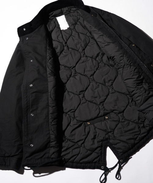 made in standard （メイドインスタンダード）の「MADE IN STANDARD メイドインスタンダード / QUILT LINED M-65 FIELD JACKET（ミリタリージャケット・メンズ・ブラック/オリーブ・MEDIUM/LARGE）」の9枚目の写真