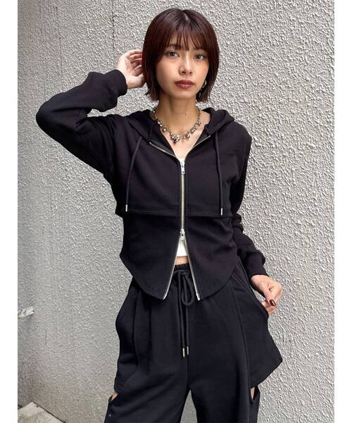 MURUA ムルーア ドロップショルダーZIPフーディー MURUA（ムルーア）の「ドロップショルダーZIPフーディー