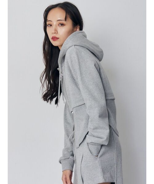 MURUA（ムルーア）の「ZIPフーディー（パーカー・レディース・ブラック/グレー・FREE）」の5枚目の写真