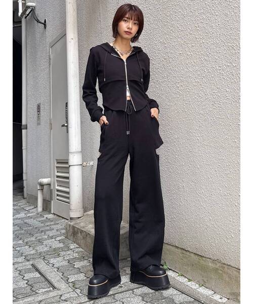 MURUA（ムルーア）の「ZIPフーディー（パーカー・レディース・ブラック/グレー・FREE）」の14枚目の写真