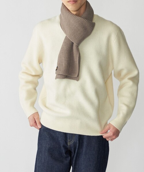 SHIPS(シップス)の「SHIPS:〈手洗い可能〉7ゲージ ウール カシミヤ ボイル モックネック(ニット/セーター・メンズ・ライトグリーン/ダークグレー/キャメル/オフホワイト/ライトブルー/ネイビー・X-LARGE/LARGE/MEDIUM/SMALL)」の2枚目の写真